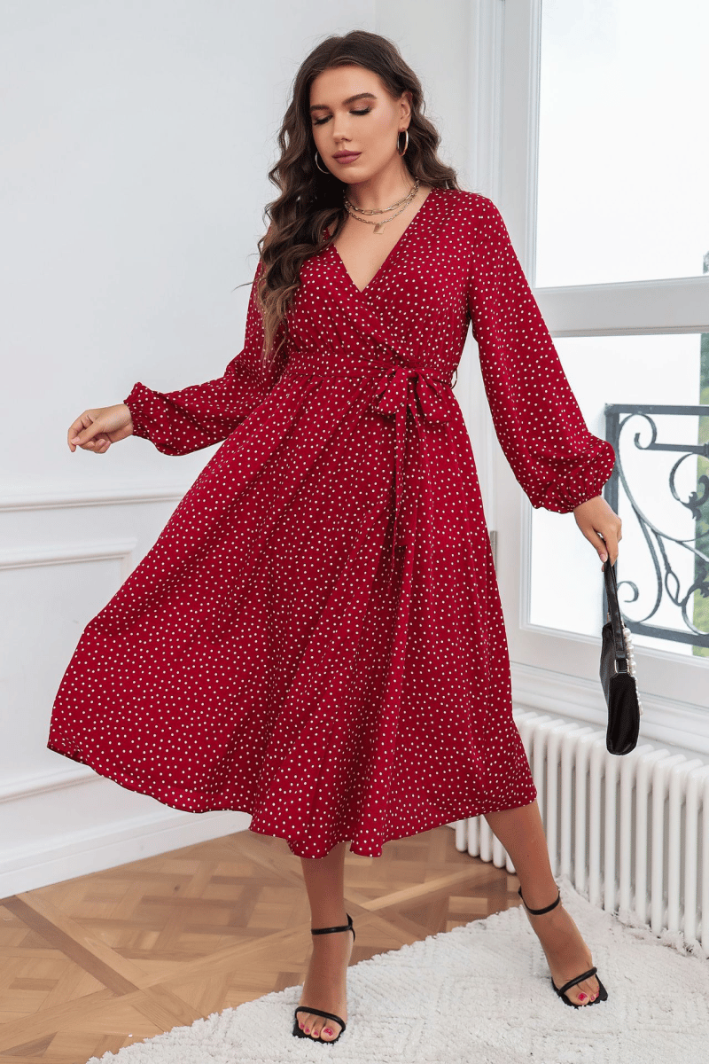 Polka Dot Midi Dress