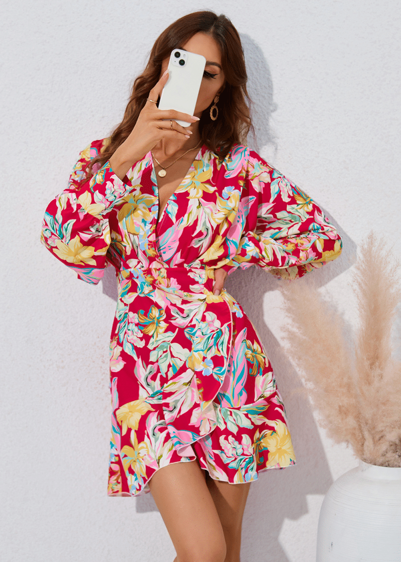 Floral Printed Short Dress