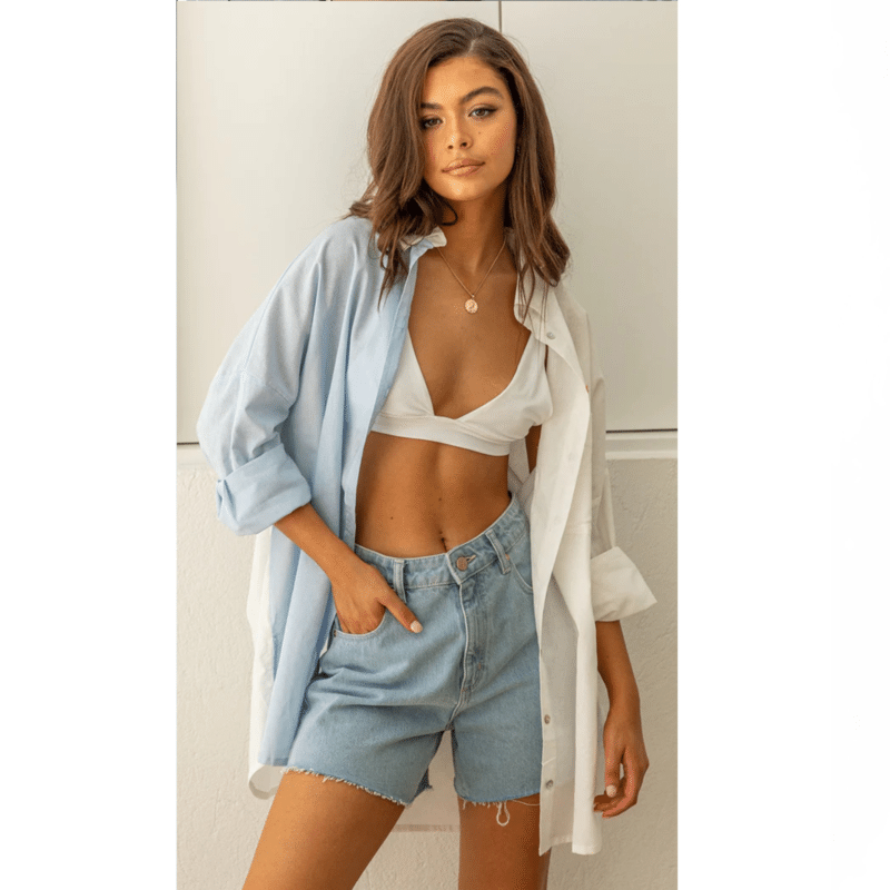 Color Block Loose Shirt - Image 4