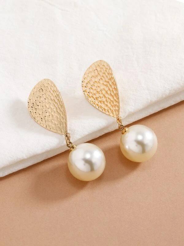 Faux Pearl Drop Earrings2