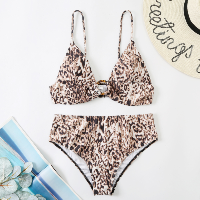 Leopard Print Camisole Swimsuit - Image 2