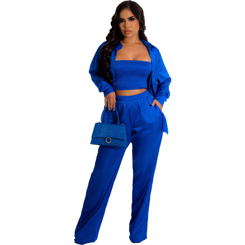 Solid Color Satin 3 Piece Set - Image 2
