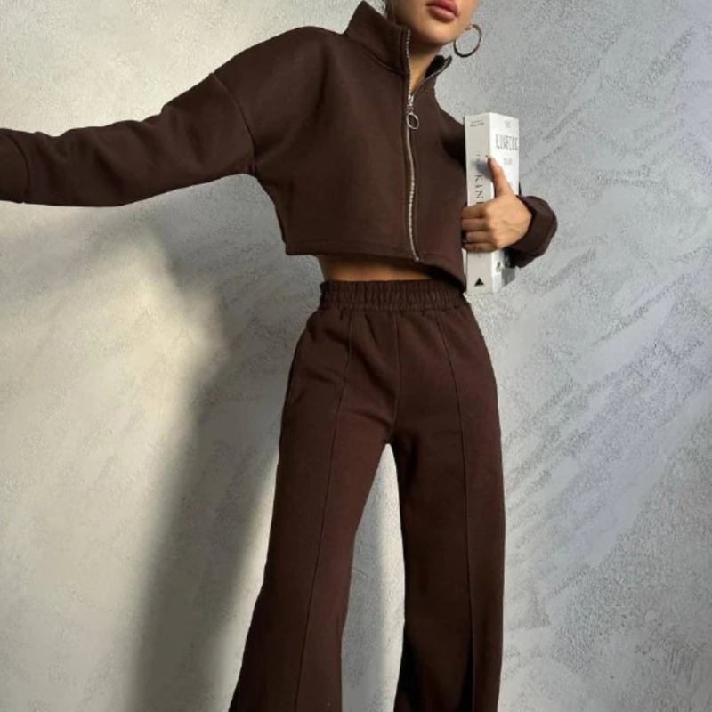 Cropped Sweater & Pant Set - Image 3