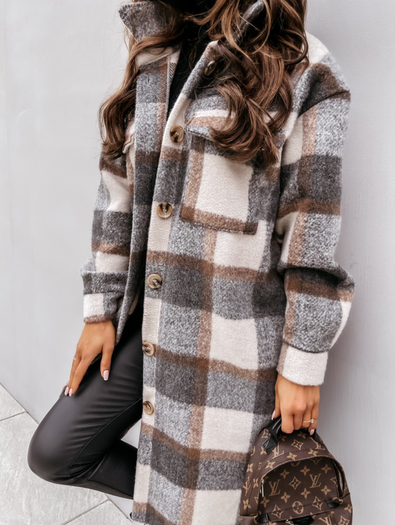 Plaid Color Block Shacket - Image 3
