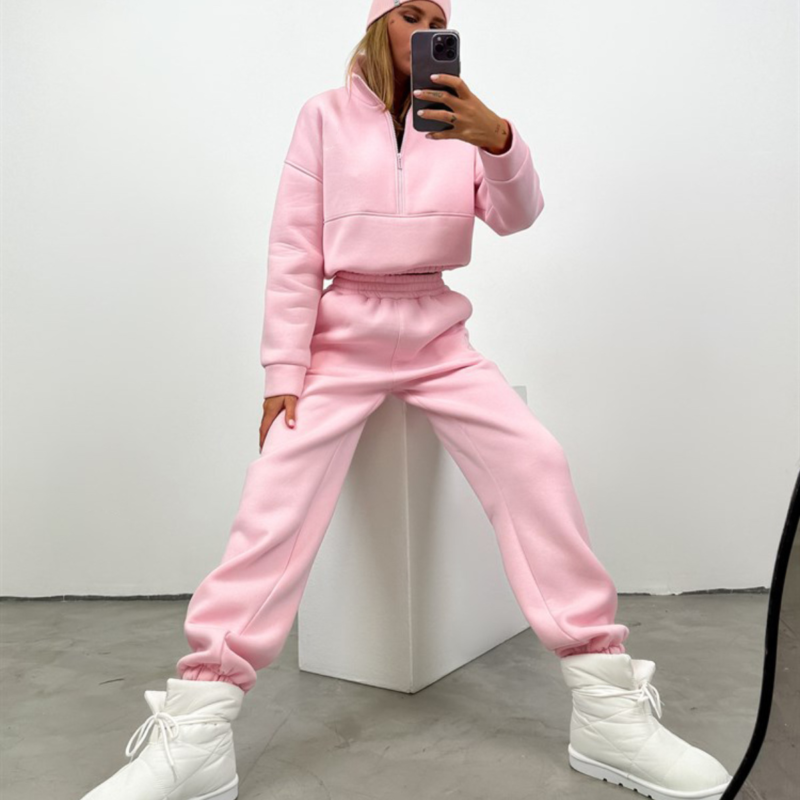 Half Zipper Sweatshirt & Pant Set