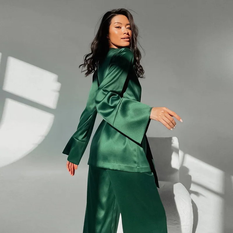 Ice Silk Pajama Set - Image 2