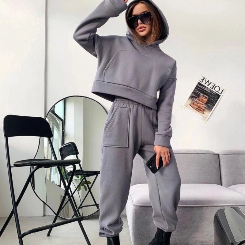Cotton Blend Hooded Set - Image 6
