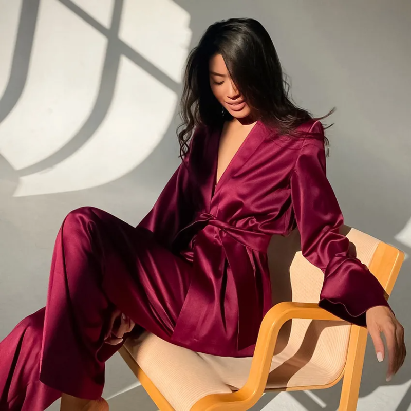 Ice Silk Pajama Set