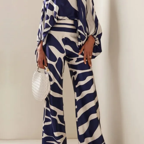 Satin Off Shoulder Co Ord Set